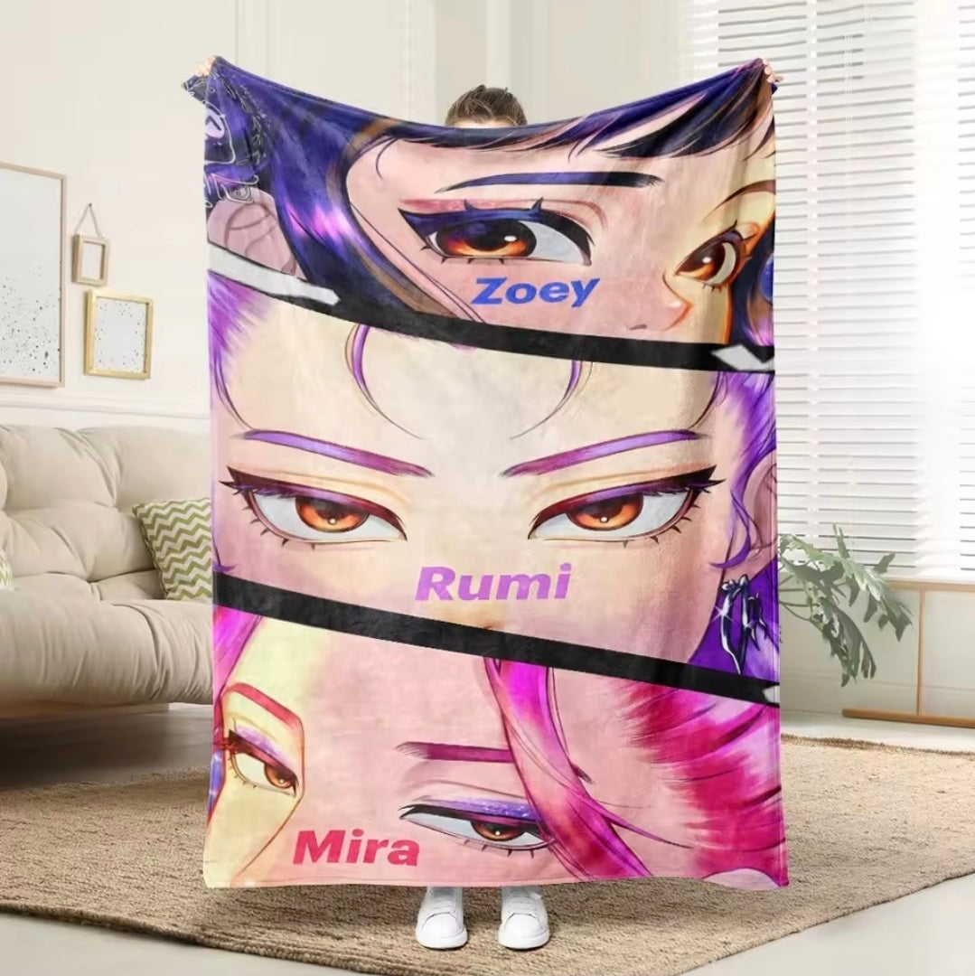 Plaid K-Pop Rumi, Mira & Zoey – 100 × 70 cm